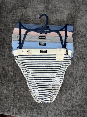 NWT Lucky Brand Women’s High Waist Bikini Panties 5-Pack Set